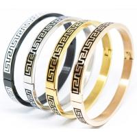 Acier inoxydable 304 bracelet ordinaire, pour femme & autocollant époxyde, plus de couleurs à choisir, 6mm, Diamètre intérieur:Environ 60x50mm, Vendu par PC