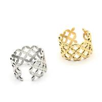 Titanium Steel Finger Ring Geometrical Pattern Vacuum Ion Plating Unisex & adjustable & hollow Sold By PC