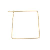 Brass Earring Drop Component Square 14K gold plated DIY & hollow Sold By Lot