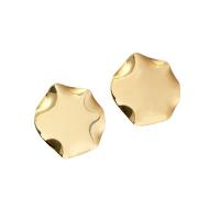 Iron Earring, gold color plated, different styles for choice & for woman, 26-42mm, Sold By Pair
