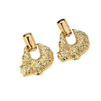 Iron Drop Earring gold color plated & for woman 37-61mm Sold By Pair