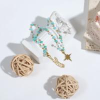 Edelstahl Schmuck Halskette, 304 Edelstahl, mit Kristall, mit Verlängerungskettchen von 5cm, Modeschmuck & für Frau, keine, Länge:ca. 38 cm, verkauft von PC