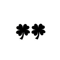 Stainless Steel Stud Earrings, 304 Stainless Steel, Four Leaf Clover, Vacuum Plating, fashion jewelry & for woman, black, 8x9mm, Approx 24PCs/Bag, Sold By Bag