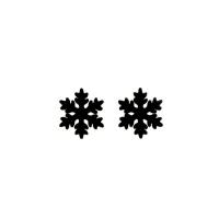 Stainless Steel Stud Earrings 304 Stainless Steel Snowflake Vacuum Plating fashion jewelry & for woman black Approx Sold By Bag
