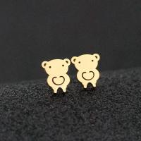 Stainless Steel Stud Earrings 304 Stainless Steel Vacuum Plating fashion jewelry & for woman golden Approx Sold By Bag