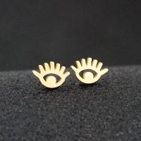 Stainless Steel Stud Earrings 304 Stainless Steel Vacuum Plating fashion jewelry & for woman & hollow golden Approx Sold By Bag