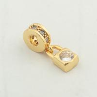 Cubic Zirconia Micro Pave Brass Pendant, Handbag, high quality gold color plated, DIY & micro pave cubic zirconia, nickel, lead & cadmium free, 17x5x3mm, Hole:Approx 0.3mm, Approx 30PCs/Lot, Sold By Lot