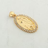 Cubic Zirconia Micro Pave Brass Pendant high quality gold color plated DIY & micro pave cubic zirconia nickel lead & cadmium free Approx 0.6mm Approx Sold By Lot