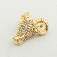 Cubic Zirconia Micro Pave Brass Pendant, high quality gold color plated, DIY & micro pave cubic zirconia, nickel, lead & cadmium free, 20x18x5mm, Hole:Approx 0.3mm, Approx 30PCs/Lot, Sold By Lot