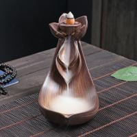 Backflow Incense Burner, Porcelain, handmade, for home and office & durable, 100x210x140mm, Sold By PC