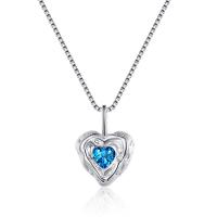 Cubic Zircon Micro Pave Brass Necklace, with 1.97inch extender chain, Heart, fashion jewelry & micro pave cubic zirconia & for woman, nickel, lead & cadmium free, 14x18mm, Sold Per Approx 15.75 Inch Strand