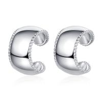 Messing Ohrring Clip, plattiert, Modeschmuck & für Frau, keine, frei von Nickel, Blei & Kadmium, 15x8mm, verkauft von Paar