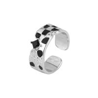 Ring Finger mosiądz, Naklejka epoksydowa, biżuteria moda & dla kobiety & z kamieniem, bez zawartości niklu, ołowiu i kadmu, 8mm, sprzedane przez PC