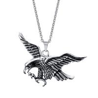 Stainless Steel Jewelry Necklace, 304 Stainless Steel, Eagle, fashion jewelry & different styles for choice & for man, 54mm, Length:Approx 19.69 Inch, Sold By PC
