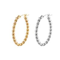 Stainless Steel Hoop Earring 304 Stainless Steel Donut Vacuum Ion Plating fashion jewelry & for woman nickel lead & cadmium free Sold By Pair