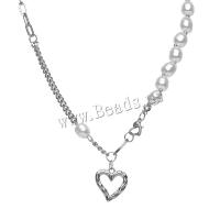 Zinek šperky náhrdelník, lesklý, módní šperky & různé styly pro výběr & pro ženy, více barev na výběr, Prodáno By PC