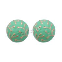 Zinc Alloy Stud Earring gold color plated fashion jewelry & for woman & enamel green Sold By Pair