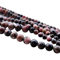 Rhodonit Perlen, rund, poliert, DIY & verschiedene Größen vorhanden, gemischte Farben, verkauft per ca. 39 cm Strang