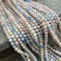 Koraliki z kameniem szlachetnym, Morganit, Koło, obyty, DIY & różnej wielkości do wyboru, mieszane kolory, sprzedawane na około 39 cm Strand
