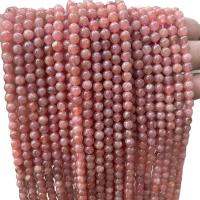 Rhodonit Perlen, rund, poliert, DIY & verschiedene Größen vorhanden, Rosa, verkauft per ca. 39 cm Strang