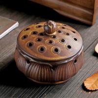 Porcelain Incense Burner, half handmade, for home and office & durable, 95x95x80mm, Sold By PC