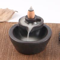 Backflow Incense Burner, Porcelain, handmade, for home and office & durable, 85x95x55mm, Sold By PC