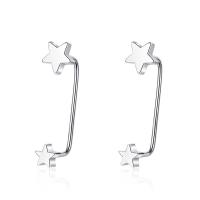 Brass Stud Earring Star plated fashion jewelry & for woman nickel lead & cadmium free Sold By Pair