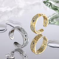 Cubique anneau en laiton Circonia Micro Pave, bijoux de mode & pavé de micro zircon & pour femme, plus de couleurs à choisir, protéger l'environnement, sans nickel, plomb et cadmium, Vendu par PC