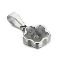 Stainless Steel Pendant Setting 304 Stainless Steel Flower Vacuum Ion Plating DIY 12mm Sold By PC