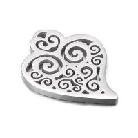Stainless Steel Heart Pendants, 304 Stainless Steel, DIY & different styles for choice & hollow, original color, 20x15mm, Sold By PC