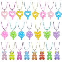 Acrylic Necklace, Different Shape for Choice & for children, more colors for choice, Length:54 cm, Sold By PC