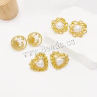 Zinc Alloy Stud Earring gold color plated fashion jewelry & for woman nickel lead & cadmium free 20mm Sold By Pair