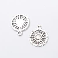 Zinc Alloy Flat Round Pendants plated DIY nickel lead & cadmium free Sold By Bag