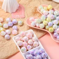 Perles  acrylique plaqué , Placage, DIY & lumineux, plus de couleurs à choisir, 16mm, 10PC/sac, Vendu par sac