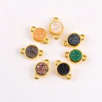 Brass Jewelry Connector, gold color plated, fashion jewelry & for woman & with rhinestone, more colors for choice, nickel, lead & cadmium free, 8mm, Sold By PC