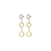 Brass Stud Earring, fashion jewelry & for woman, golden, nickel, lead & cadmium free, 53x11mm, Sold By Pair