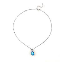 Tibetan Style Jewelry Necklace, with Crystal, with 5cm extender chain, silver color plated, fashion jewelry & for woman & with rhinestone, more colors for choice, Length:44 cm, Sold By PC