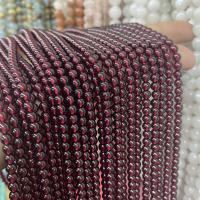 Natural Garnet Beads Round polished DIY garnet 4mm Approx Sold By Strand