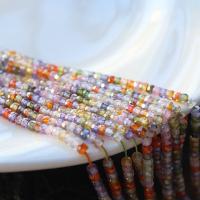 Cubic Zirconia Beads, Abacus, polished, DIY & faceted, multi-colored, 2x3mm, Approx 165PCs/Strand, Sold By Strand