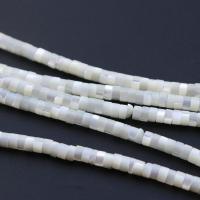 Mischedelstein Perlen, Turbanschnecken, poliert, Unterschiedliche Form zur Auswahl & DIY, weiß, verkauft per ca. 39 cm Strang