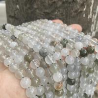 Jade Perlen, Cloud-Quarz, rund, poliert, DIY & verschiedene Größen vorhanden, gemischte Farben, verkauft per ca. 39 cm Strang