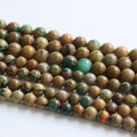 Mischedelstein Perlen, Euchlorit-Kmait, rund, poliert, DIY & verschiedene Größen vorhanden, gemischte Farben, verkauft per ca. 39 cm Strang