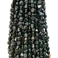 Grüne Goldstein Perlen, grüner Goldsandstein, Unregelmäßige, poliert, DIY, grün, 5x9mm, ca. 55PCs/Strang, verkauft von Strang