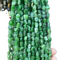 Perles de pierres précieuses mixtes, Pierre de jaspe, pepite, poli, DIY, vert, 5x9mm, Environ 55PC/brin, Vendu par brin