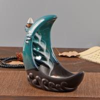Backflow Incense Burner Porcelain half handmade for home and office & durable blue Sold By PC