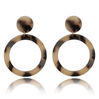 Boucle d'oreille bijoux acrylique, bijoux de mode & pour femme, plus de couleurs à choisir, 52x37mm, Vendu par paire