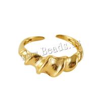 Anillo de dedo de acero inoxidable, acero inoxidable 304, 18K chapado en oro, Joyería & para mujer, dorado, 22mm, Vendido por UD