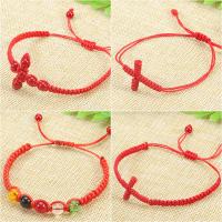 Fashion Bracelet & Bangle Jewelry Knot Cord handmade Unisex & adjustable Length Approx 16-28 cm Sold By PC