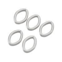 Stainless Steel Otvoreno Ring, 304 nehrđajućeg čelika, Romb, možete DIY & šupalj, izvorna boja, 17x12mm, 5računala/Torba, Prodano By Torba
