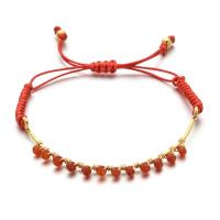 Fashion Bracelet & Bangle Jewelry, Polyester Cord, with Quartz & 304 Stainless Steel, handmade, Bohemian style & adjustable & for woman, more colors for choice, Length:Approx 16-28 cm, Sold By PC
